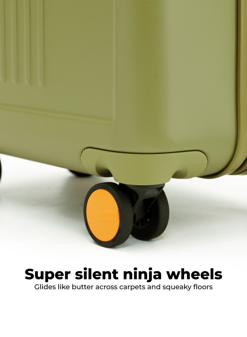 Mokobara The Transit Cabin Luggage - Polycarbonate Material | So Matcha 2.0, Green - Image 4