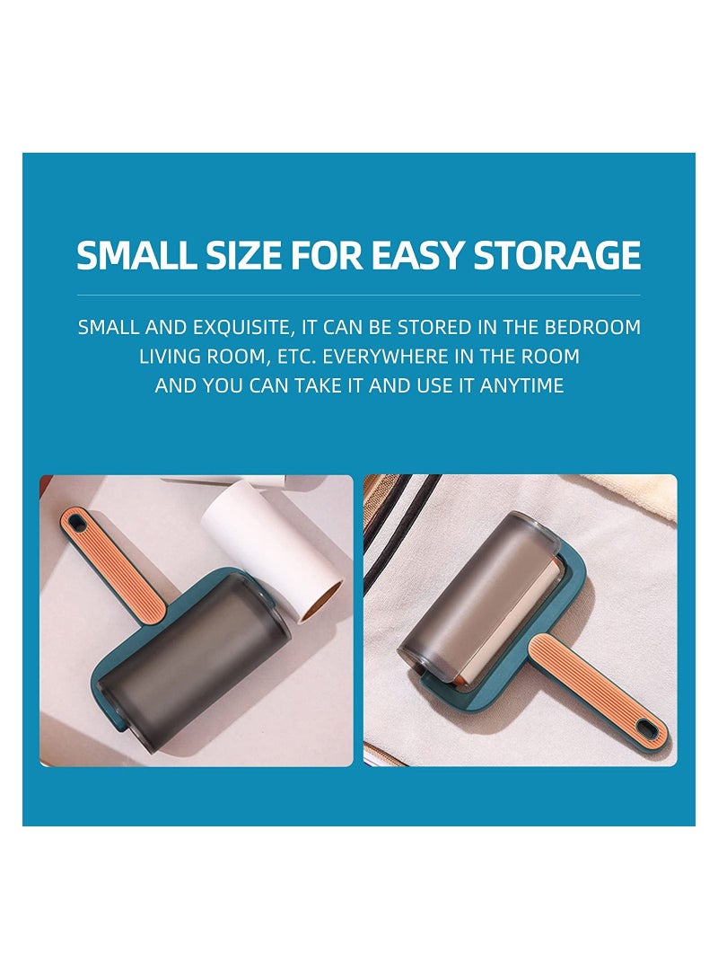 سيوسي بكرة الوبر لشعر الحيوانات الأليفة ومزيل الوبر اللاصق للغاية ومقاوم للغبار وقابل لإعادة الاستخدام للملابس والأريكة والسجاد والأثاث 1 مقبض مع 3 عبوات برتقالية - Image 5