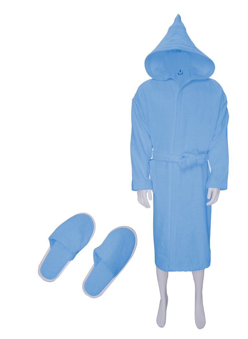 Banotex Egyptian Cotton Bathrobe With Elbow, Slipper And Waist Belt  - Image 1