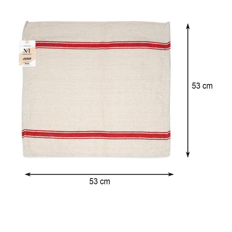 NFI essentials Set of 6 Floor Cleaning Duster Pocha Mop Cotton Mopping Cloth for Tiles Marbles Kitchen Dishes Towel Pottu Reusable Mop 21x21 inch - Image 4