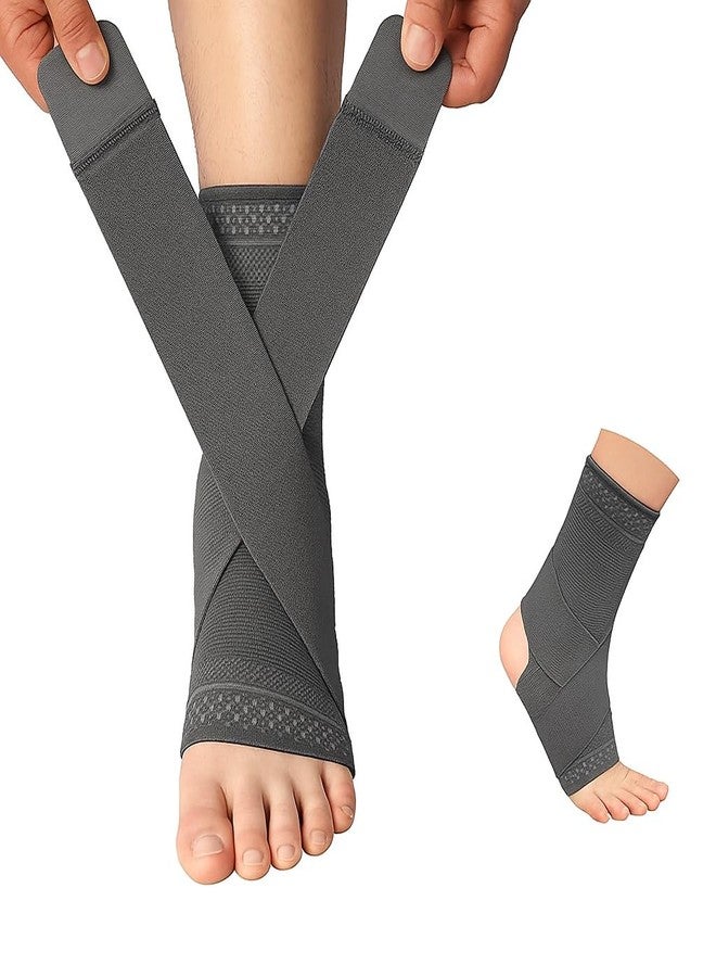 Dr Helix Ankle Binder Grey for Pain Relief | Compression Ankle Wrap Designed to Improve Balance, Reduce Fatigue and Support Everyday Movement (Size - L, Grey) - Image 1