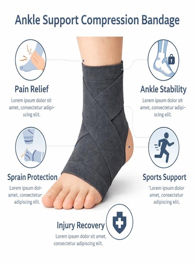 Dr Helix Ankle Binder Grey for Pain Relief | Compression Ankle Wrap Designed to Improve Balance, Reduce Fatigue and Support Everyday Movement (Size - L, Grey) - Image 2