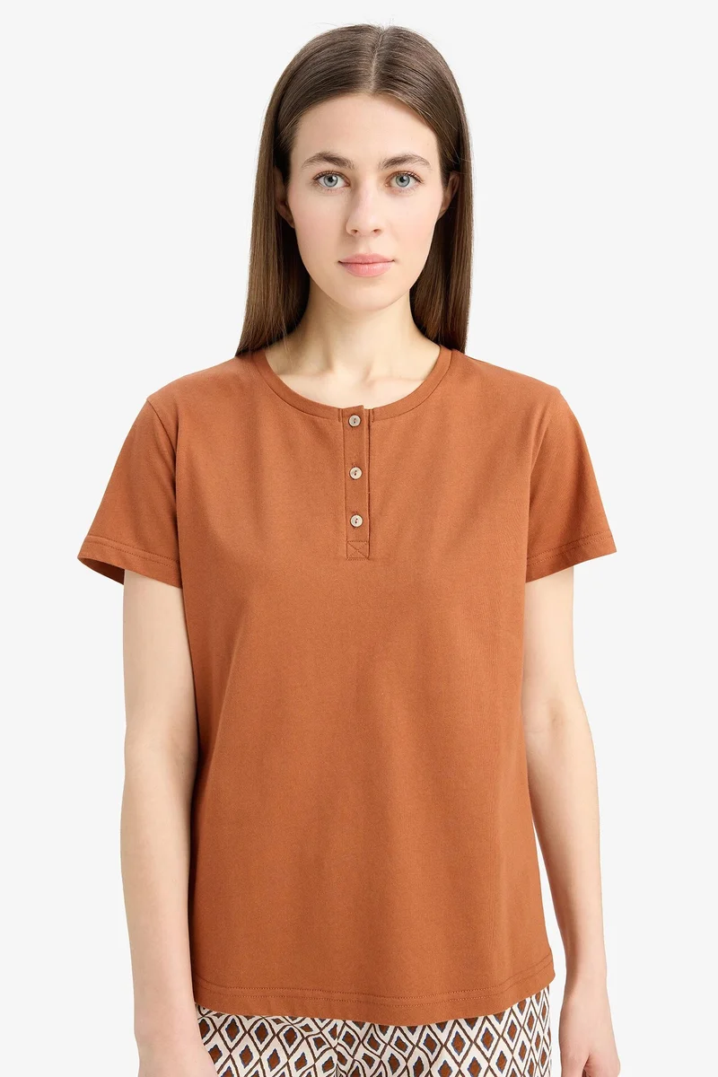 Defacto Fall in Love Regular Fit Short Sleeve 2 Piece Set