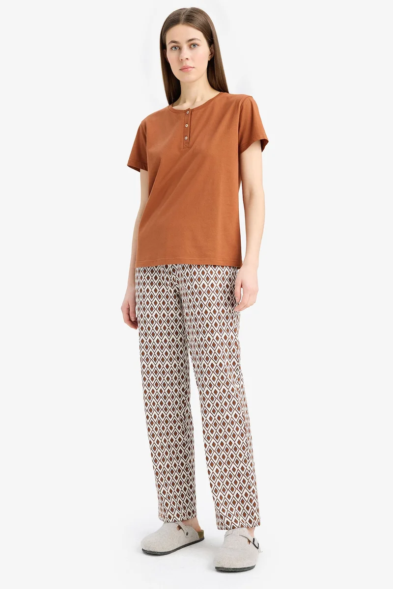 Defacto Fall in Love Regular Fit Short Sleeve 2 Piece Set