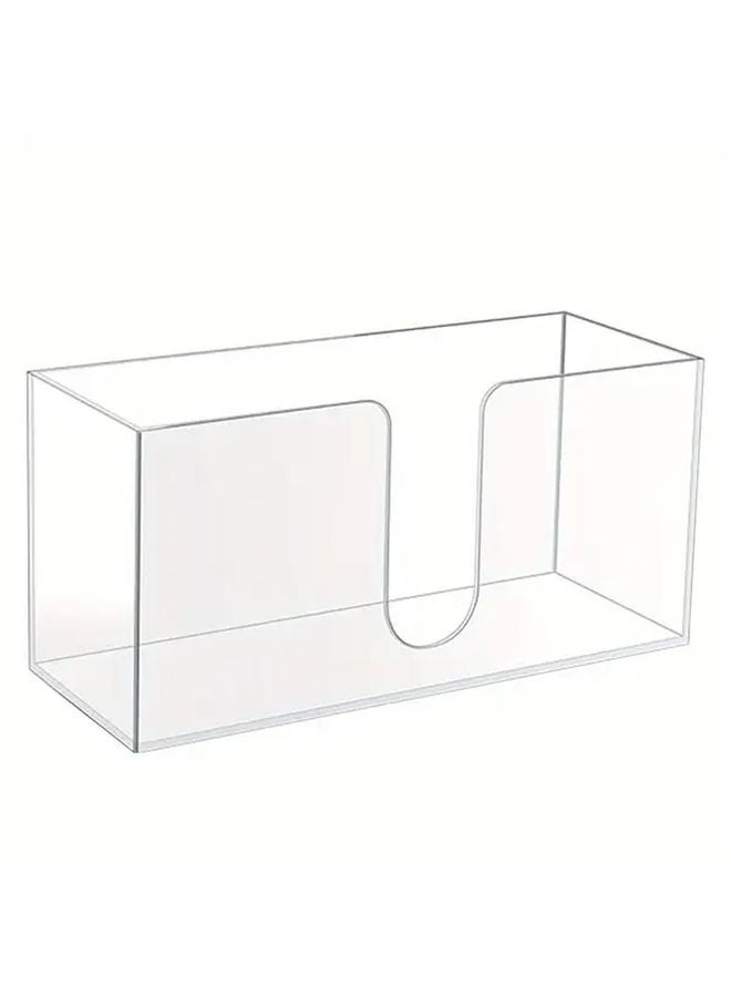 Clear Acrylic Paper Towel Dispenser Holder For Kitchen Bathroom Countertop Organizer - Image 1