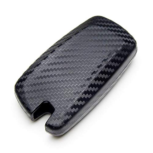 TANGSEN Smart Key Fob Personalized Case Protective Cover Compatible with BMW 1 3 4 5 6 7 Series GT3 GT5 M5 M6 X3 X4 3 4 Button Keyless Entry Remote 3D Twill Weave Carbon Fiber ABS Plastic Emboss - Image 3