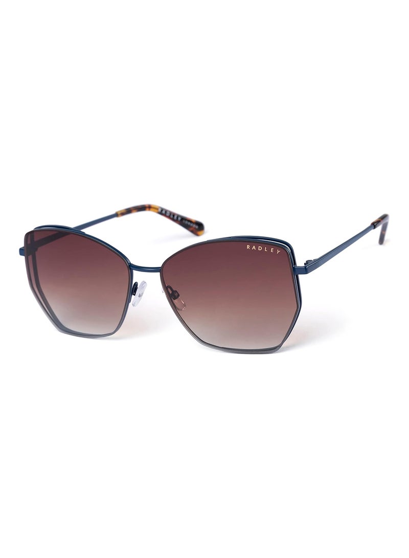 Radley نظارات شمسية نسائية كبيرة الحجم على شكل فراشة RDS-6500 سوداء 60 مم - Image 1