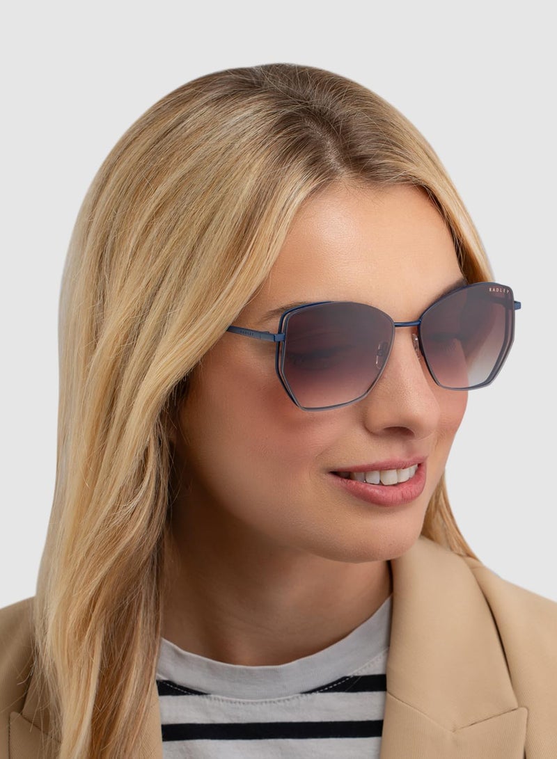 Radley نظارات شمسية نسائية كبيرة الحجم على شكل فراشة RDS-6500 سوداء 60 مم - Image 4