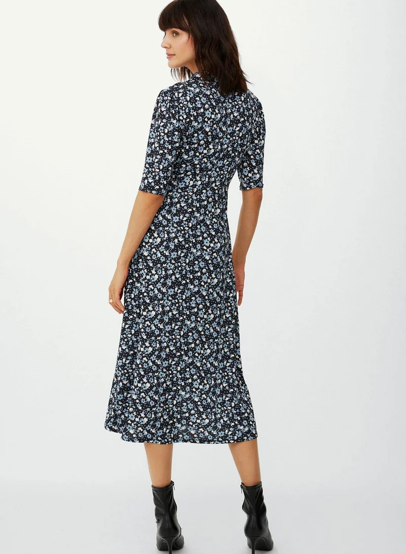 DEBENHAMS Split Detail Printed Dress