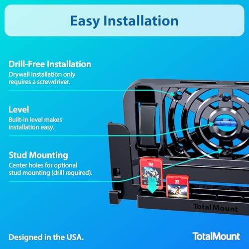 TotalMount Wall Mount for Nintendo Switch 2 (Mounts Switch 2 by TV) – Switch 2 Black - Image 3