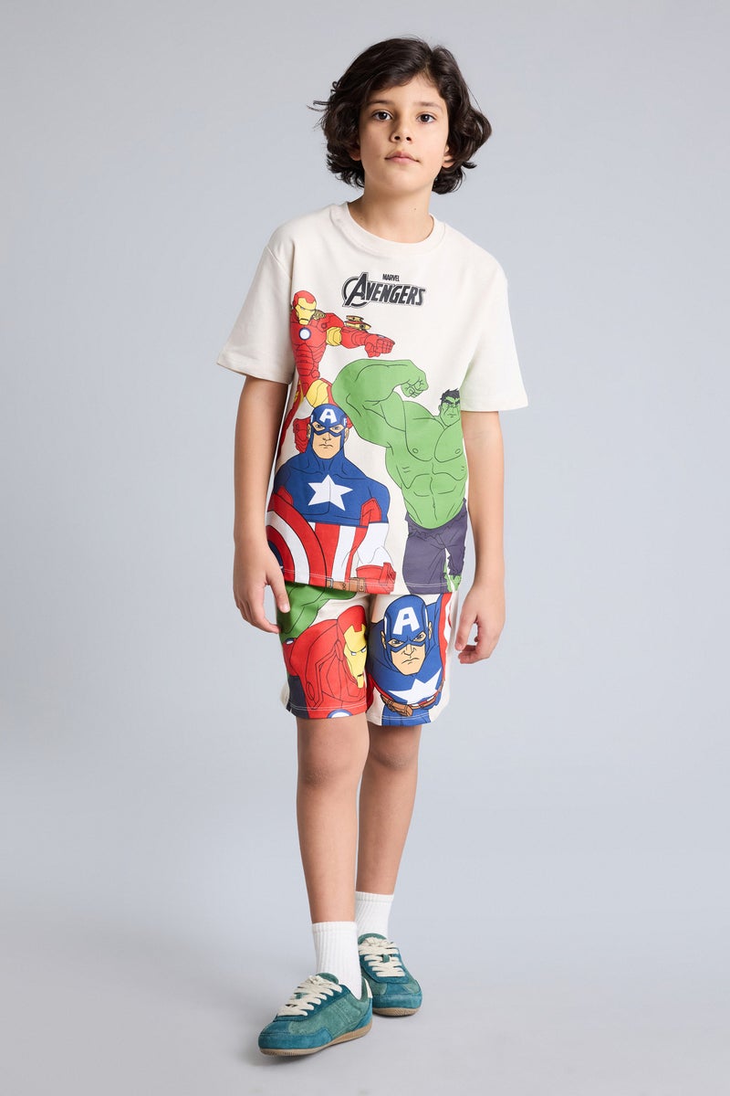 DeFacto Beige Boy 2 piece Regular Fit Avengers Set Casual - Image 1