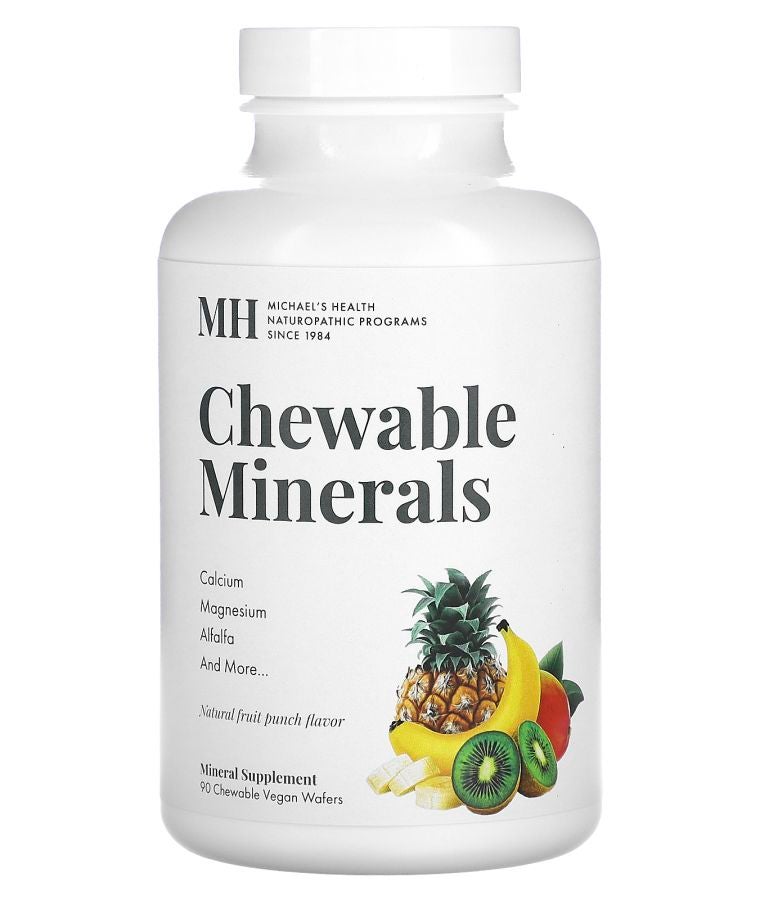 MICHAEL'S Chewable Minerals Natural Fruit Punch 90 Chewable Vegan Wafers