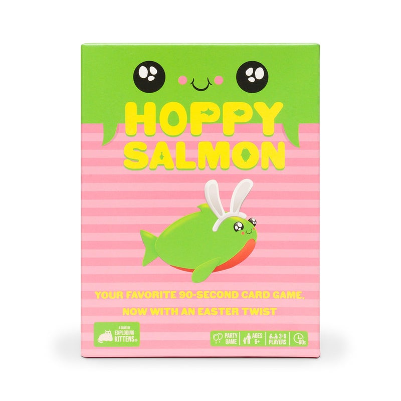 Exploding Kittens Hoppy Salmon 3-6 Players - Ages 6+ - 90 Second Rounds - Easy to Learn Quick Matching Card Game - Party Game, Family Game Night, Kid and Adult Card Game - Image 1