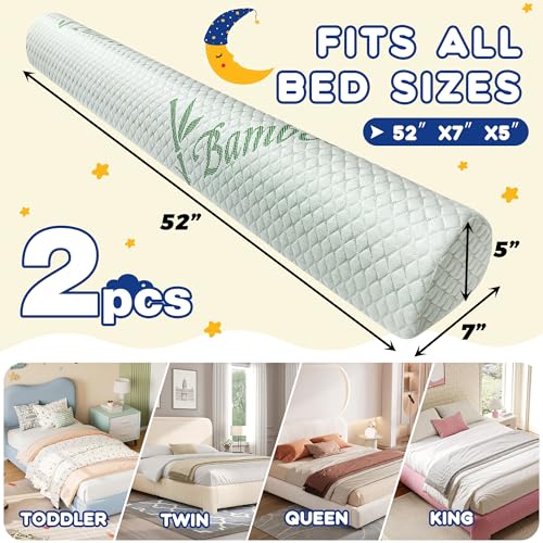 LVYSHOW Waterproof Baby Bed Bumper for Toddler with Adjustable Band, Soft Kid Foam Bed Rail for Rental, Vacational, Full, Queen, Twin, King Size Bed, Green, 2 Pack - Image 4