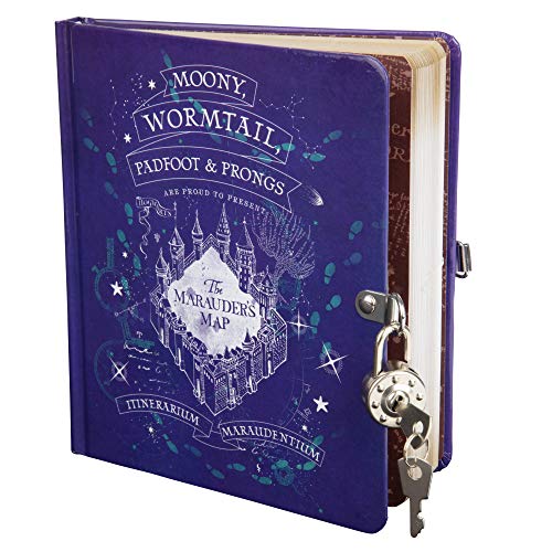 Harry Potter Marauder's Map Diary for Kids - Lock & Key Journal Notebook w/ 216 Lined Pages - Officially Licensed - Book & Movie Gift for Girls, Boys, Teens - 6+ - Image 2