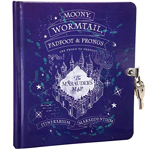 Harry Potter Marauder's Map Diary for Kids - Lock & Key Journal Notebook w/ 216 Lined Pages - Officially Licensed - Book & Movie Gift for Girls, Boys, Teens - 6+ - Image 1