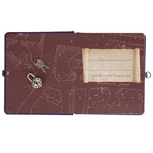Harry Potter Marauder's Map Diary for Kids - Lock & Key Journal Notebook w/ 216 Lined Pages - Officially Licensed - Book & Movie Gift for Girls, Boys, Teens - 6+ - Image 3