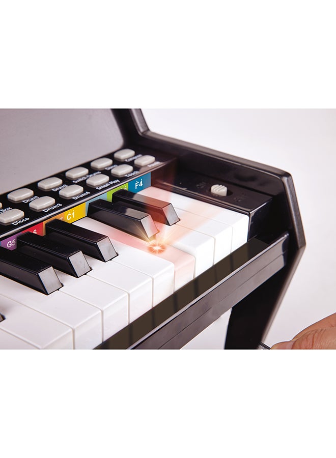 Hape Learn With Lights Black Electric Piano With Stool - Image 5