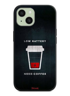 Tolwak Apple iPhone 15 Plus Protective Case Cover Low Battery Need Coffee  - Image 2