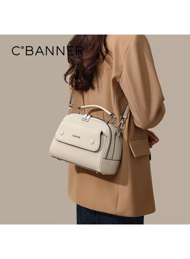 C.banner Women's Leather Handbag Shoulder Crossbody Bag Luxury High-end Birthday Women's Day Gift - Image 1
