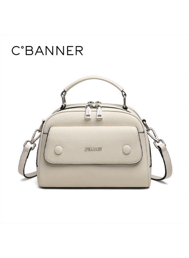 C.banner Women's Leather Handbag Shoulder Crossbody Bag Luxury High-end Birthday Women's Day Gift - Image 4