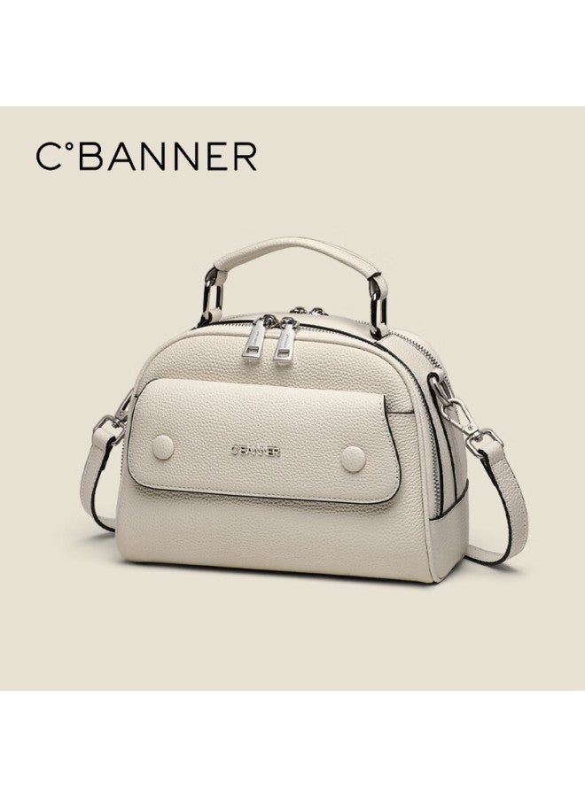 C.banner Women's Leather Handbag Shoulder Crossbody Bag Luxury High-end Birthday Women's Day Gift - Image 2