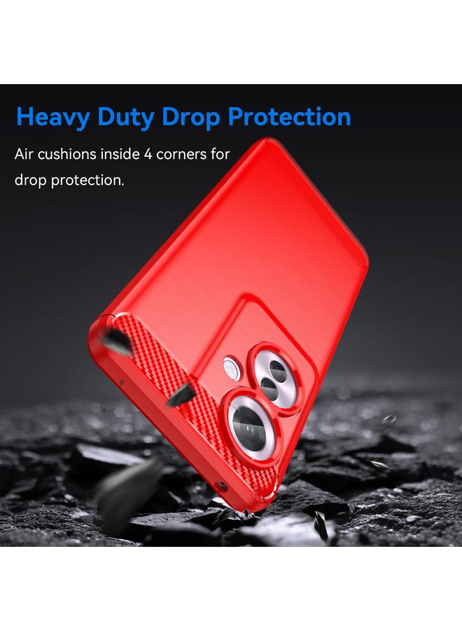 إيروريكس جراب لهاتف OPPO Reno11 F 5G Global مصنوع من ألياف الكربون المصقولة والملمس TPU - Image 3