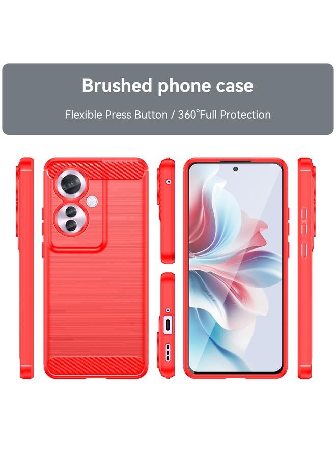 إيروريكس جراب لهاتف OPPO Reno11 F 5G Global مصنوع من ألياف الكربون المصقولة والملمس TPU - Image 2