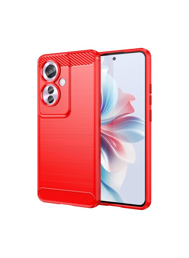 إيروريكس جراب لهاتف OPPO Reno11 F 5G Global مصنوع من ألياف الكربون المصقولة والملمس TPU - Image 1