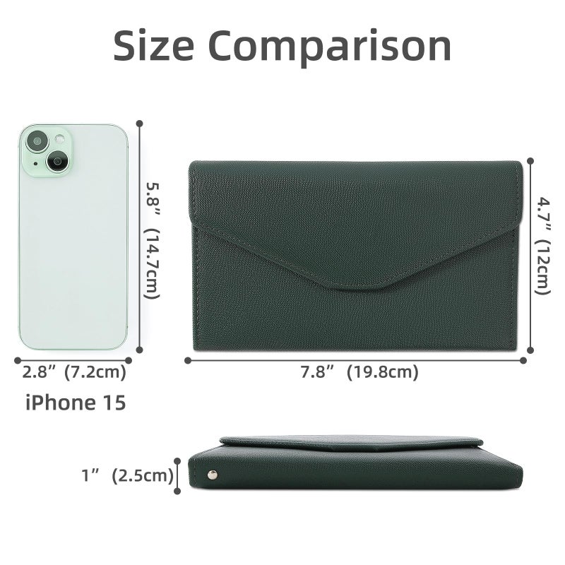 ZOPPEN Mulit-purpose Rfid Blocking Travel Passport Wallet (Ver.4) Trifold Document Organizer Holder, 16 Dark Olives - Image 2