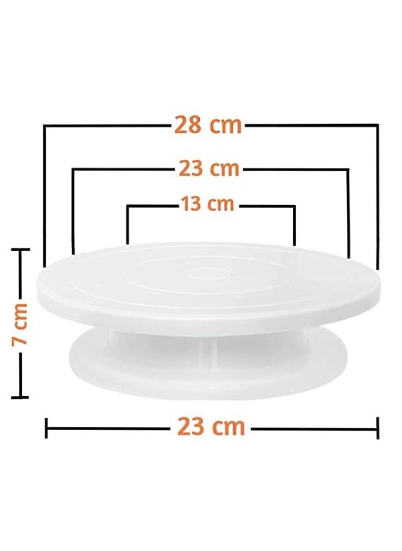 BAKING SET Baking Set Cake Decorating Kits Cake Turntable 12 Numbered Cake Decorating Tips3 Palette Knives 3 Icing Smoother 1 Silicone Piping Bag 1 Coupler 1 Set Brush Spatula 8 pc Measuring Cup Spoons  - Image 3