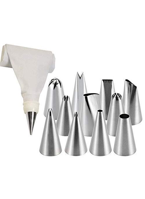 BAKING SET Baking Set Cake Decorating Kits Cake Turntable 12 Numbered Cake Decorating Tips3 Palette Knives 3 Icing Smoother 1 Silicone Piping Bag 1 Coupler 1 Set Brush Spatula 8 pc Measuring Cup Spoons  - Image 2