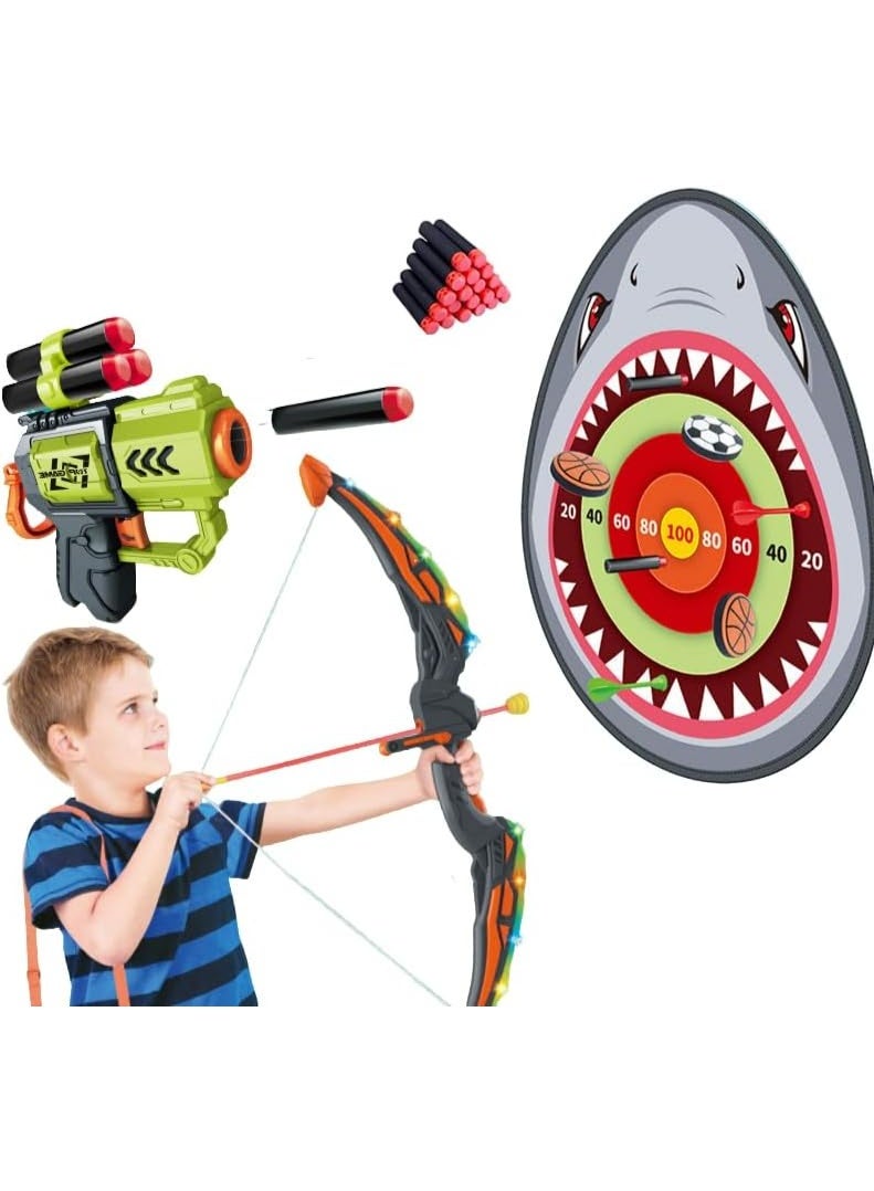Soofam Kids Bow and Arrow Set Toy,Safe Plastic Archery Shooting Toy Set, Backyard Shooting Games, Indoor Outdoor Sport Playset Birthday Gifts Toys for Boys Girls Ages 4-12 - Image 1