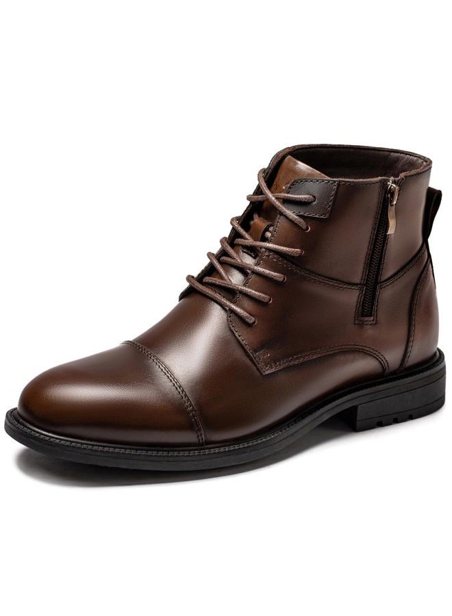 Holy dove Men's Lightweight Dress Boots Zip Ankle Chukka Casual Boot, Coffee, 12 - Image 1