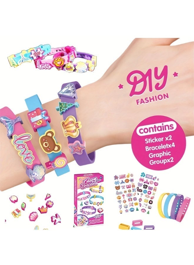 يلا بيك مجموعات فنية وحرفية للأطفال، مجموعة صنع أساور الصداقة للبنات، هدايا عيد ميلاد للبنات من عمر 5 إلى 12 سنة، مجموعة صنع مجوهرات للأطفال مع تعليقات، وتعليقات حورية البحر والأميرات، وخرز ملون، وخيوط مطاطية - نشاط إبداعي لحفلات أعياد الميلاد، ومجموعة هدايا فنية وحرفية لتنمية مهارات الأطفال، وإكسسوارات ممتعة، ألعاب للبنات من عمر 5 إلى 12 سنة. - Image 1