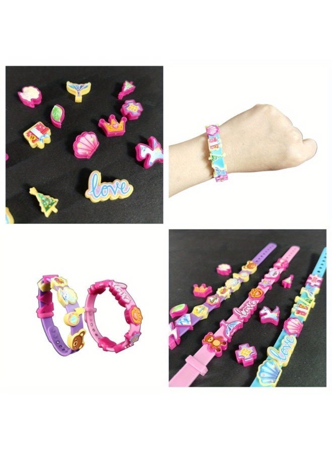 يلا بيك مجموعات فنية وحرفية للأطفال، مجموعة صنع أساور الصداقة للبنات، هدايا عيد ميلاد للبنات من عمر 5 إلى 12 سنة، مجموعة صنع مجوهرات للأطفال مع تعليقات، وتعليقات حورية البحر والأميرات، وخرز ملون، وخيوط مطاطية - نشاط إبداعي لحفلات أعياد الميلاد، ومجموعة هدايا فنية وحرفية لتنمية مهارات الأطفال، وإكسسوارات ممتعة، ألعاب للبنات من عمر 5 إلى 12 سنة. - Image 5