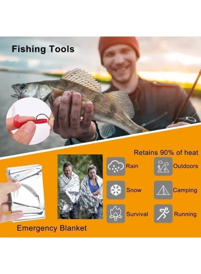 AKSONZ 12-in-1 Emergency Survival Kit & Multi-Tool for Men | Survival Gear for Camping, Hiking, Backpacking, Fishing | Car, Home & Outdoor Essentials for Earthquake & Emergency Preparedness - Image 4