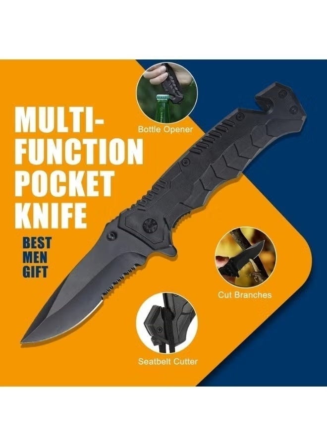 AKSONZ 12-in-1 Emergency Survival Kit & Multi-Tool for Men | Survival Gear for Camping, Hiking, Backpacking, Fishing | Car, Home & Outdoor Essentials for Earthquake & Emergency Preparedness - Image 3
