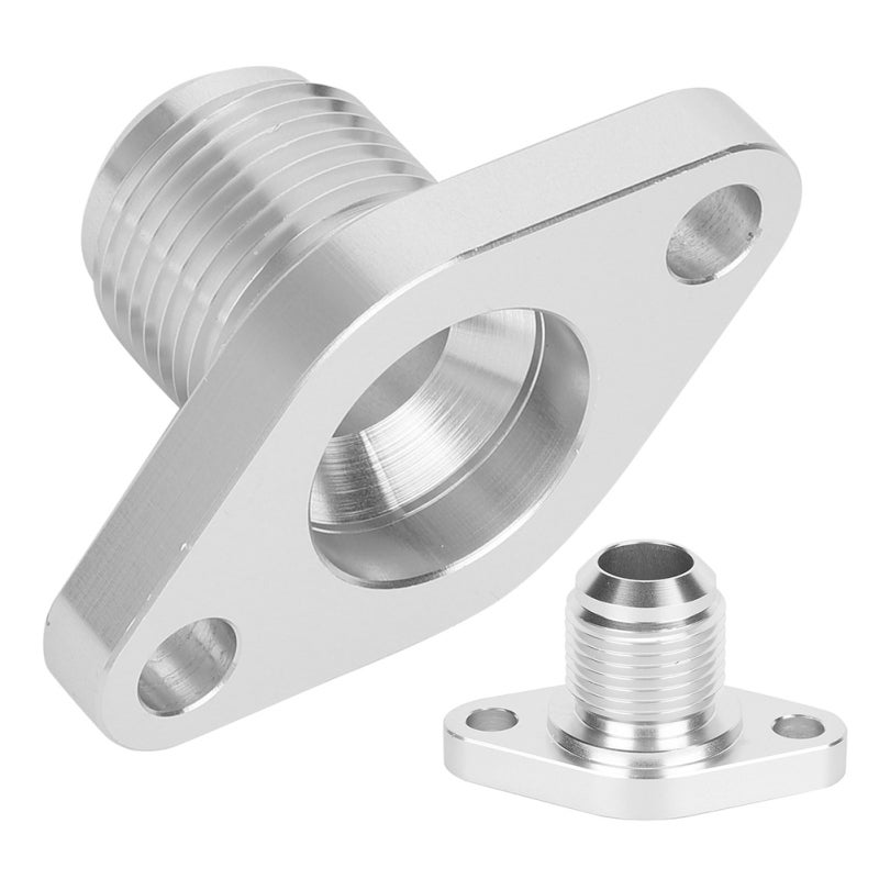 Turbo Oil Drain Flange: T6061 Billet Aluminum, AN12 Center Hole Thread, Leak-proof - Stable Performance Turbo Return Flange for T3, T4, GT40, GT50, GT55 Turbo Fitment - Image 4
