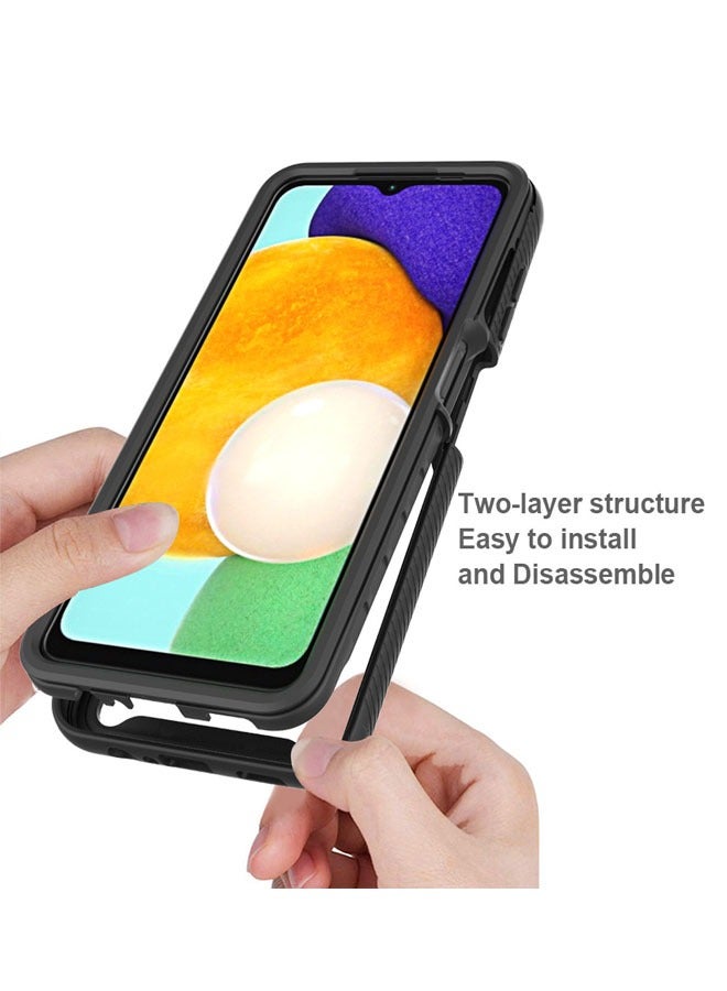 كاست ويف سامسونج جالاكسي A13 4G / 135G حالة الهاتف ، وامتصاص الصدمات تصميم الوفير ، كاميرا معززة و حامي الشاشة ، تنطبق على سامسونج جالاكسي A13 4G / 135G TPU + كمبيوتر حماية حالة الهاتف ( أسود ) - Image 3