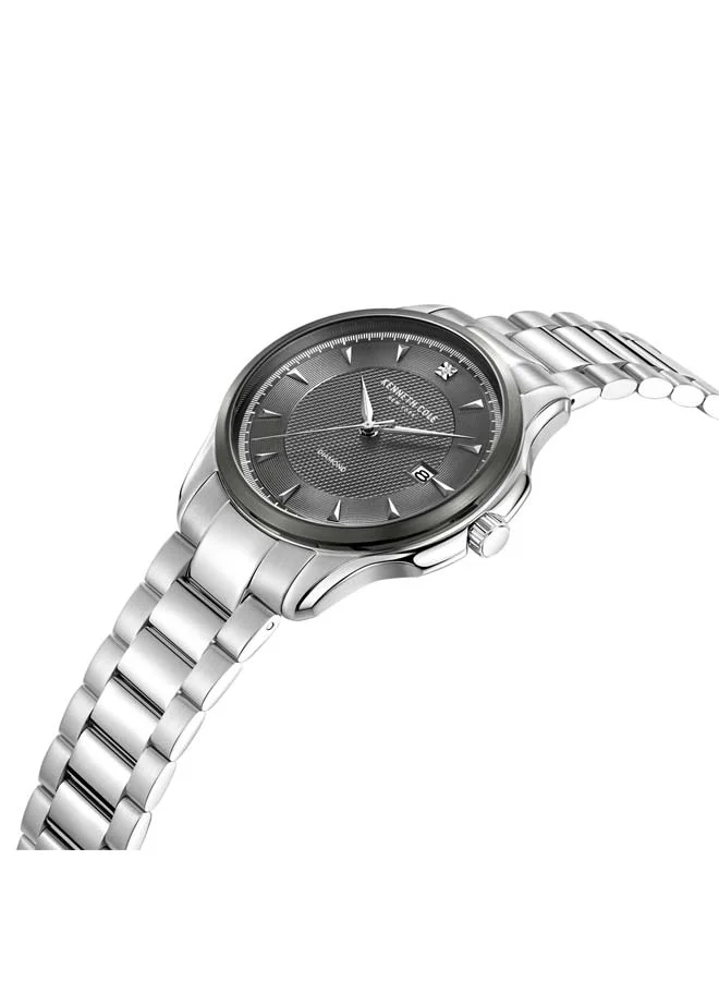 كينيث كول نيو يورك Modern Classic Grey Dial Stainless Steel Bracelet Analog Watch for Men