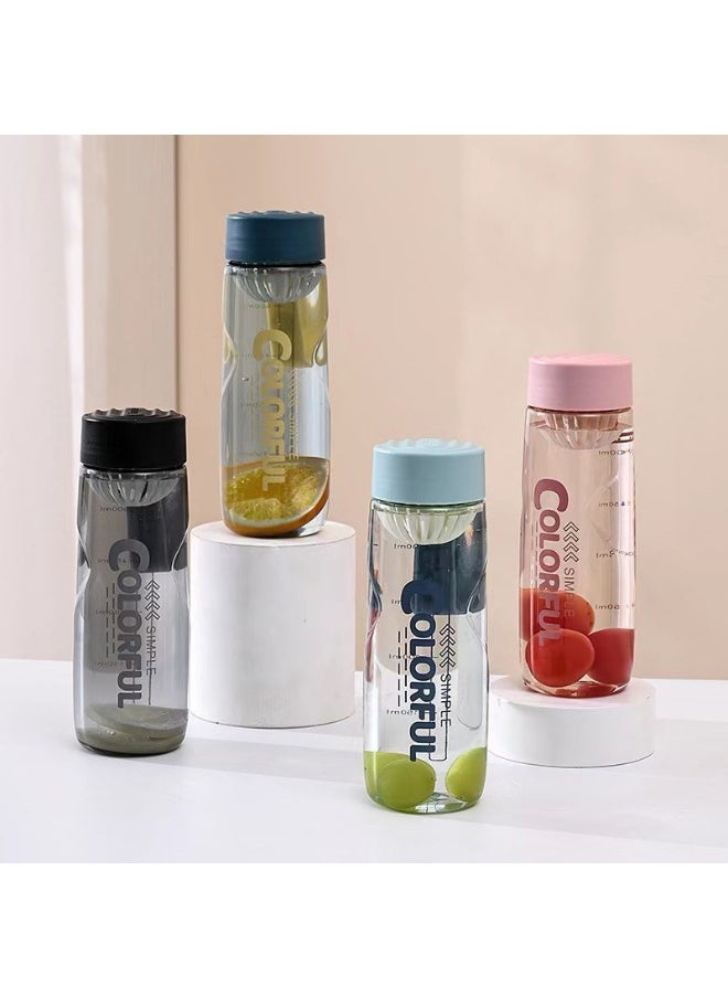 Colorful Male And Female Students Plastic Water Cup Student Space Cup High Appearance Level Portable Fall Proof  - Image 2