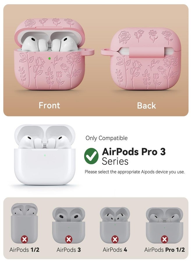 MCTOPZO for AirPods Pro 3 Case 2025 Come with Cleaner Kit,Soft Silicone Protective Cover for Women Men-Pink - Image 2