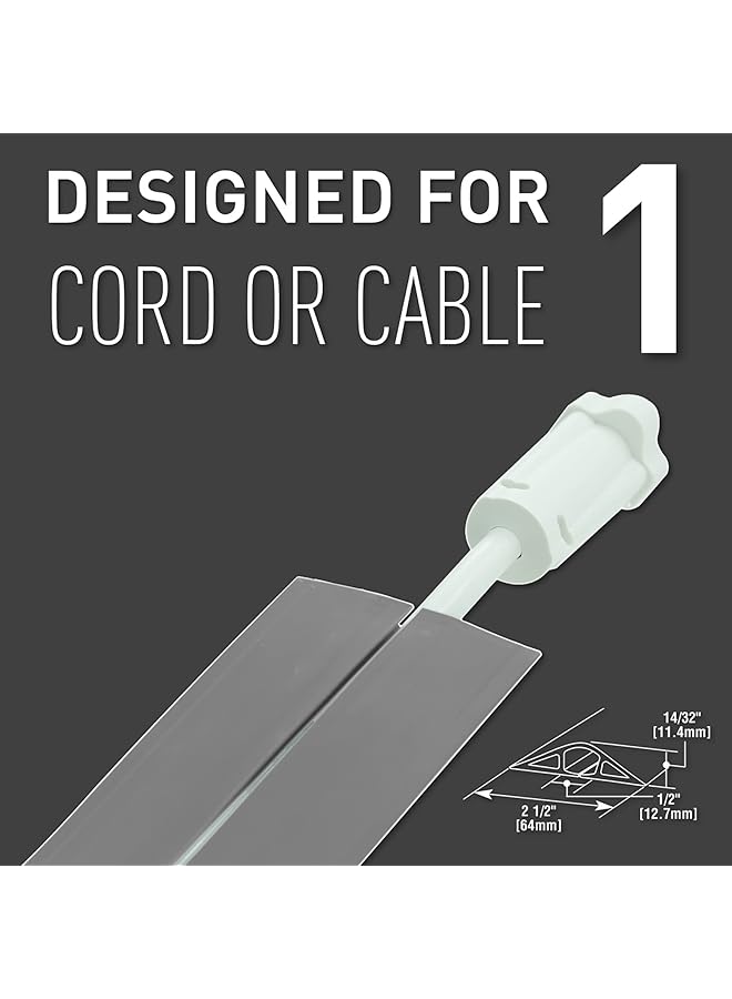 erorex Floor Cord Management Kit Corduct Cord Protector Wire Organizer And Hider Rubber Cable Cover And Concealer Grey 152.4 Cm Cdg 5 - Image 4