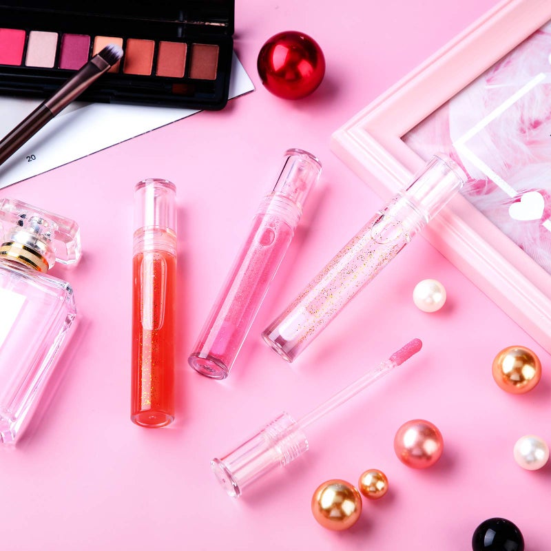 Patelai Patelai 30 Pieces Empty Lip Gloss Tubes 5 ml Transparent Lip Gloss Containers Clear Refillable Lipstick Container Lip Balm Bottles Eyelash Growth Liquid Tube Cosmetic Container with Rubber Stoppers  - Image 4