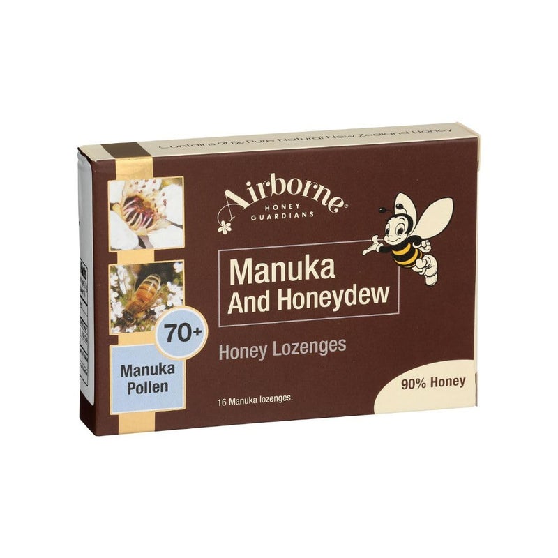 Airborne New Zealand Manuka Honey Honeydew Lozenges 16 x 01oz - Image 1