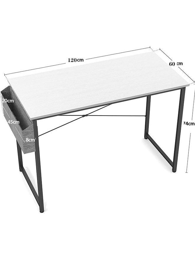 GoldenLike Computer Desk,Home Office Desk Simple Study Table Student Writing Desk Laptop Table with Storage Bag and Hook for Home Office  - Image 5