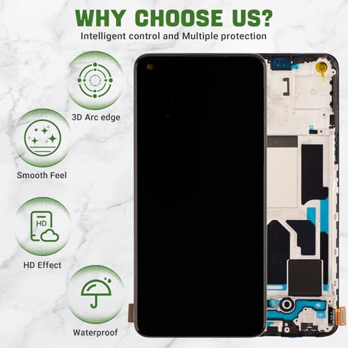 SWARK [with Frame] SWARK New TFT LCD Display for Realme GT Master Edition RMX3363 RMX3360 LCD Display Replacement with Upgraded Repair Tools Kit-NO Fingerprint Function - Image 4