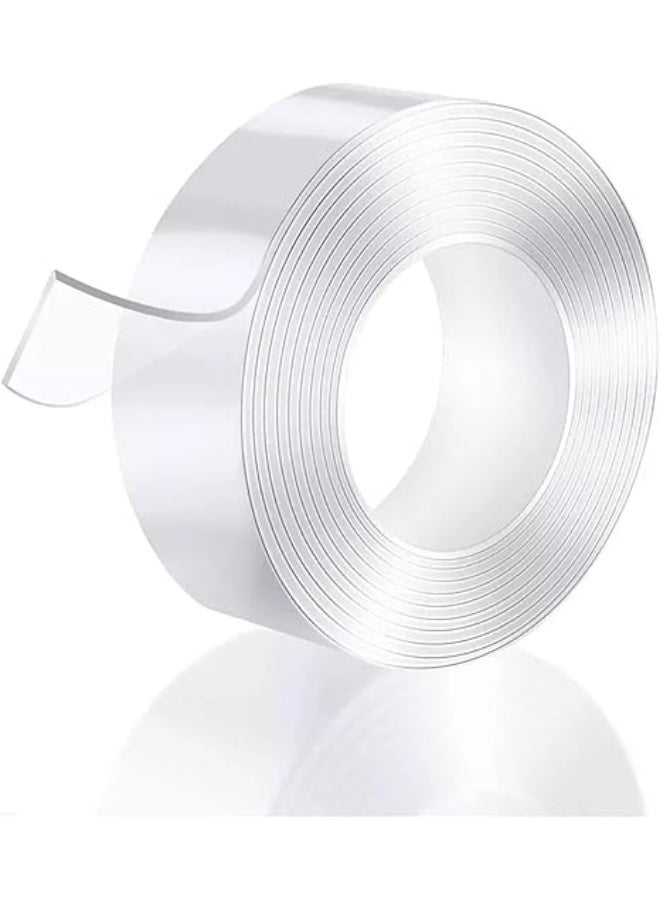 erorex 5 Meter Magic Improvement Double Sided Tape Mounting Transparent Trace Less Acrylic REUse Washable Waterproof - Image 1