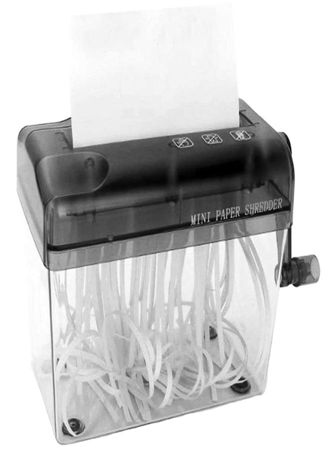 Mini Hand Shredder Portable Paper Shredder Manual Shredder Documents Paper Cutting Tool Home Office Desktop Stationery - Image 1